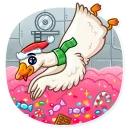 😋-Christmas Goose, Telegram Sticker