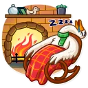 😴-Christmas Goose, Telegram Sticker