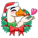 😘-Christmas Goose, Telegram Sticker