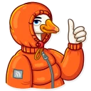 👍-Christmas Goose, Telegram Sticker