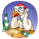 😰-Christmas Goose, Telegram Sticker