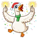 🥳-Christmas Goose, Telegram Sticker