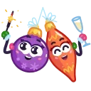 🥂-Christmas Ornaments, Telegram Sticker