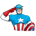 👋-60's Captain America, Telegram Sticker