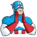 😌-60's Captain America, Telegram Sticker