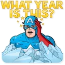 😴-60's Captain America, Telegram Sticker