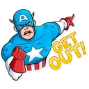 👿-60's Captain America, Telegram Sticker