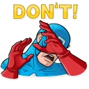 🙈-60's Captain America, Telegram Sticker