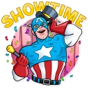 😄-60's Captain America, Telegram Sticker