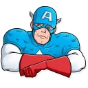 🙁-60's Captain America, Telegram Sticker