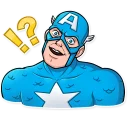 😃-60's Captain America, Telegram Sticker