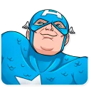 🌚-60's Captain America, Telegram Sticker