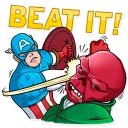 😡-60's Captain America, Telegram Sticker