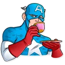 🤨-60's Captain America, Telegram Sticker