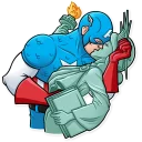 💏-60's Captain America, Telegram Sticker
