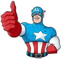 👍-60's Captain America, Telegram Sticker