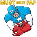 😫-60's Captain America, Telegram Sticker