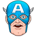 😳-60's Captain America, Telegram Sticker