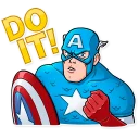 💪-60's Captain America, Telegram Sticker