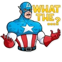 😣-60's Captain America, Telegram Sticker
