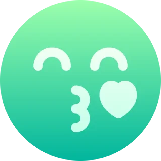 😘-Colorful Emoji, Telegram Sticker