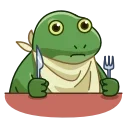 🍽-Concerned Froge, Telegram Sticker