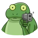 🔫-Concerned Froge, Telegram Sticker