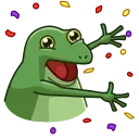 🥳-Concerned Froge, Telegram Sticker
