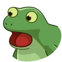 😨-Concerned Froge, Telegram Sticker