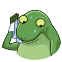 😥-Concerned Froge, Telegram Sticker