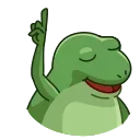 ☝️-Concerned Froge, Telegram Sticker
