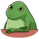 😐-Concerned Froge, Telegram Sticker