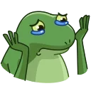 😭-Concerned Froge, Telegram Sticker