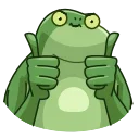 👍-Concerned Froge, Telegram Sticker