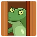 🤨-Concerned Froge, Telegram Sticker