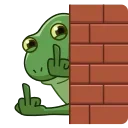 🖕-Concerned Froge, Telegram Sticker