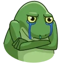 😢-Concerned Froge, Telegram Sticker