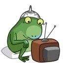 📺-Concerned Froge, Telegram Sticker