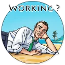 😜-Agent 007, Telegram Sticker