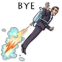 🤚-Agent 007, Telegram Sticker