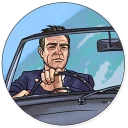 🚘-Agent 007, Telegram Sticker