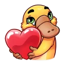 ❤-Cooper the Platypus, Telegram Sticker