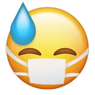 😓-CoronaEmoji, Telegram Sticker