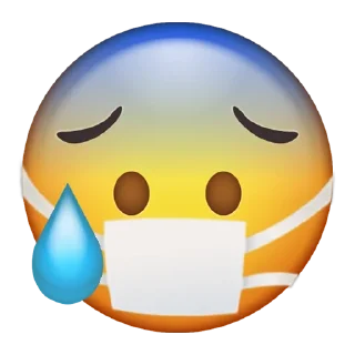 😰-CoronaEmoji, Telegram Sticker