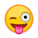 😜-Crazy Emoji @IMG2D, Telegram Sticker