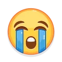 😭-Crazy Emoji @IMG2D, Telegram Sticker