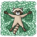 🤑-Criminal Raccoon, Telegram Sticker