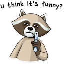 😒-Criminal Raccoon, Telegram Sticker