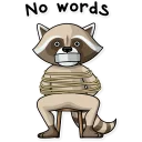 🤐-Criminal Raccoon, Telegram Sticker