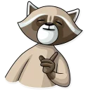 ☝-Criminal Raccoon, Telegram Sticker